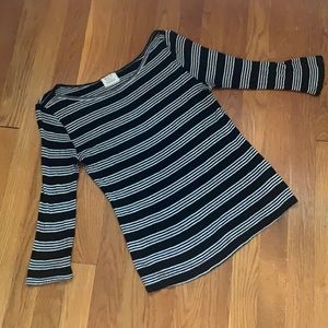 Black and white striped sweater